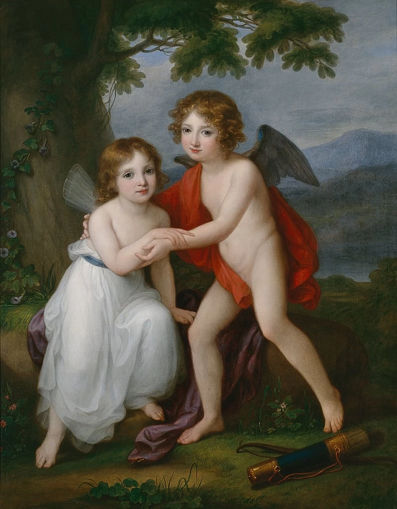 Angelika Kauffmann - 128, Ritratto dei fratelli Plymouth come Amor e Psiche